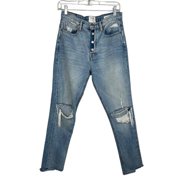 Frame Le Original High-Rise Skinny Rigid Re-Release Jeans in Watermark Size 27 - Picture 2 of 15